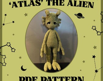 Atlas the Alien - Crochet Amigurumi/Plushy *PATTERN*