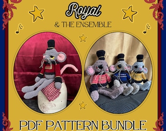Royal & the Ensemble - Crochet Amigurumi/Plushy *PATTERN BUNDLE*
