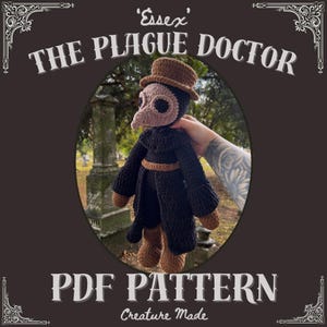 Essex the Plague Doctor - gehaakte amigurumi/knuffel *PATROON*