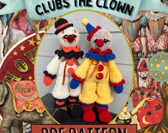 Clubs the Clown - Crochet Amigurumi/Plushy *PATTERN*