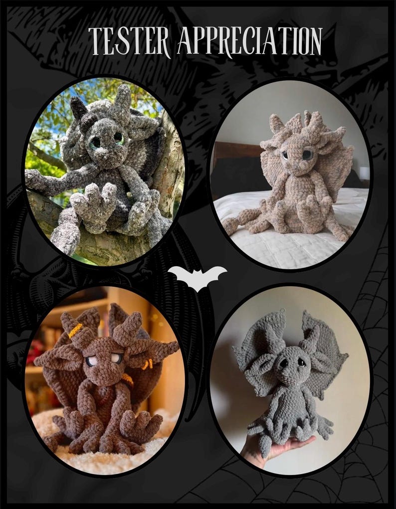 Ghoul the Gargoyle - Crochet Amigurumi/Plushy *PATTERN* image 5