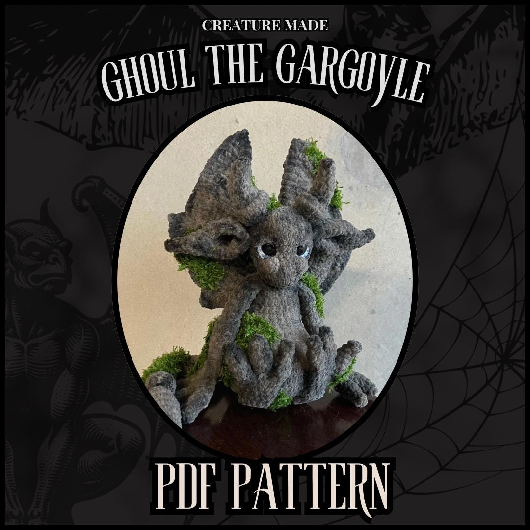 34 Goth Crochet Patterns for Dark, Witchy, and Alternative Makes 19 Ghoul the Gargoyle