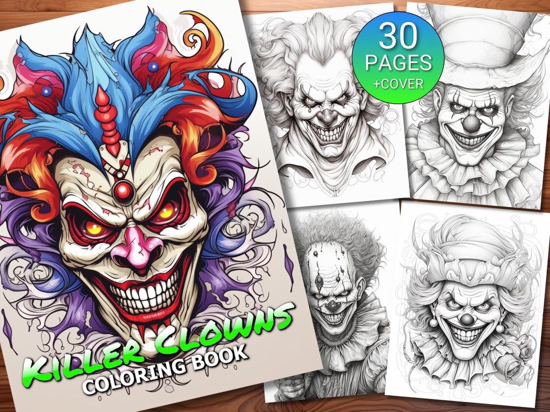 Killer Clowns Coloring Book