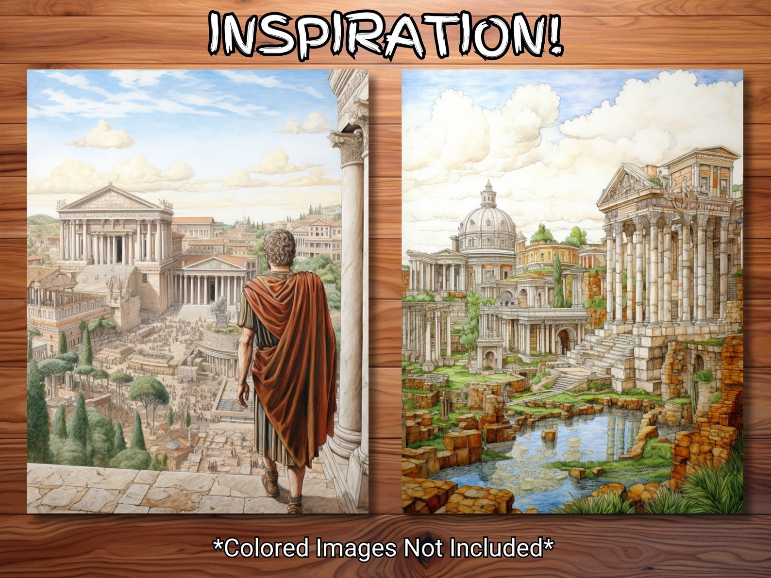 30 Ancient Rome Coloring Page Book - Adults + Kids - Instant Download ...