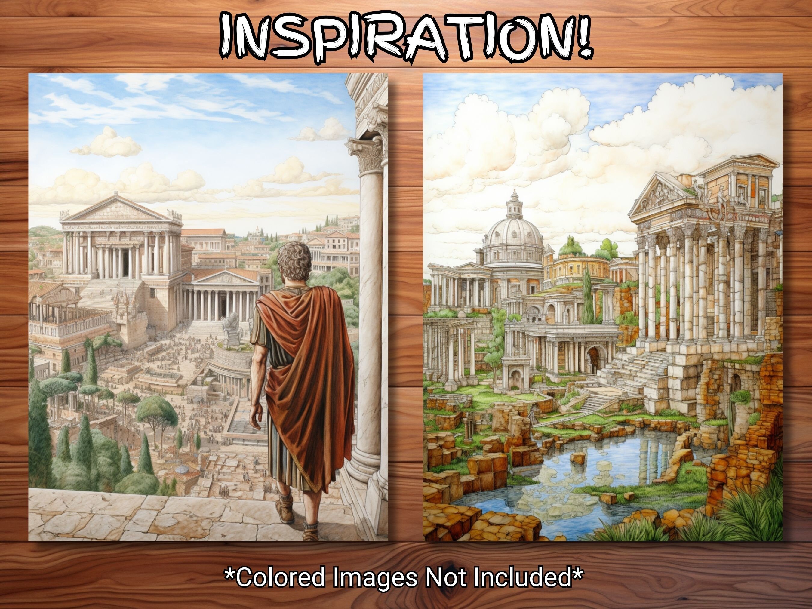 30 Ancient Rome Coloring Page Book - Adults + Kids - Instant Download ...