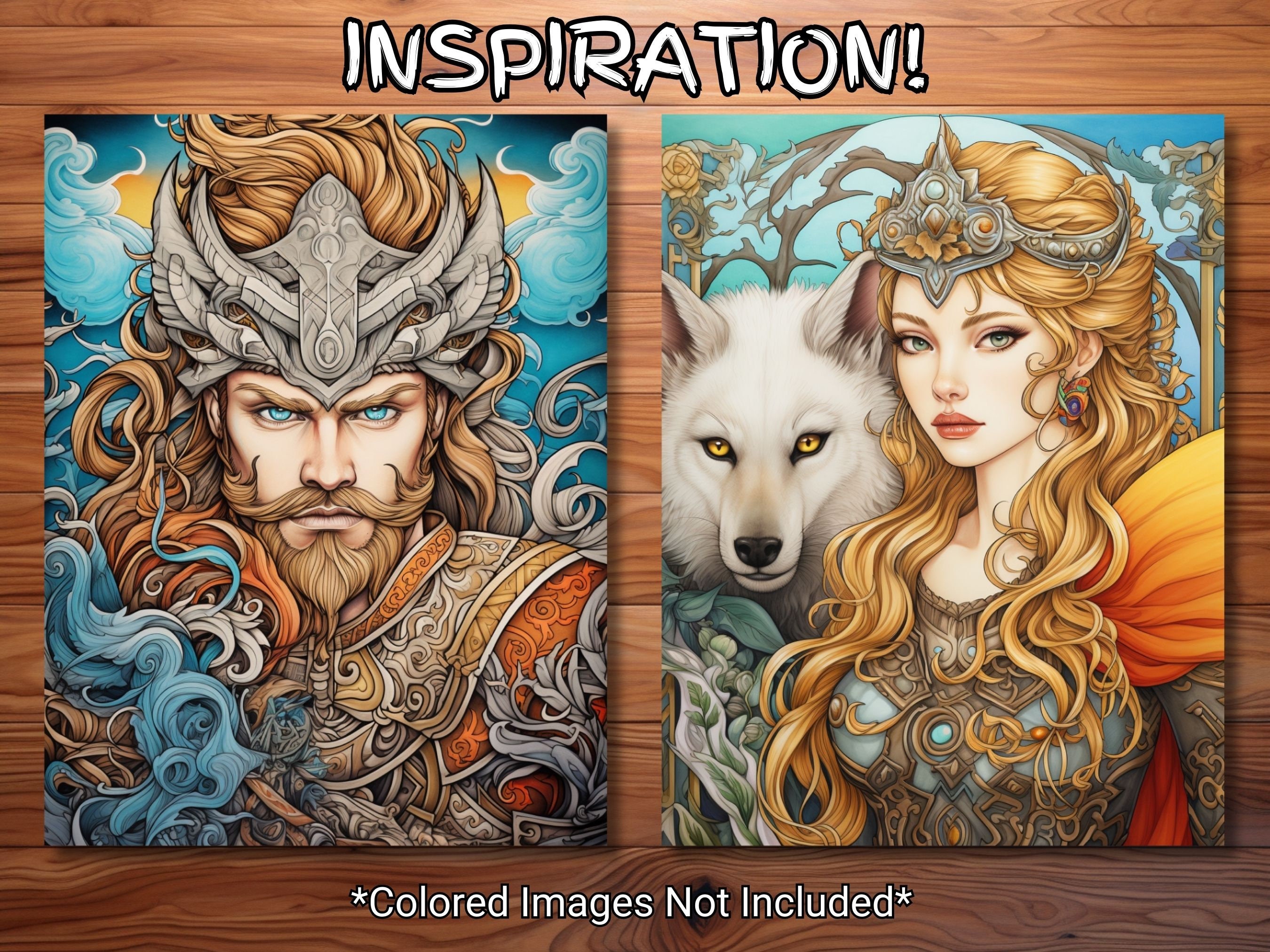 30 Norse Mythology Coloring Page Book - Adults + Kids - Instant ...