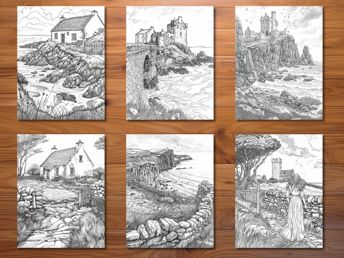30 Ireland Coloring Page Book - Adults + Kids - Instant Download ...