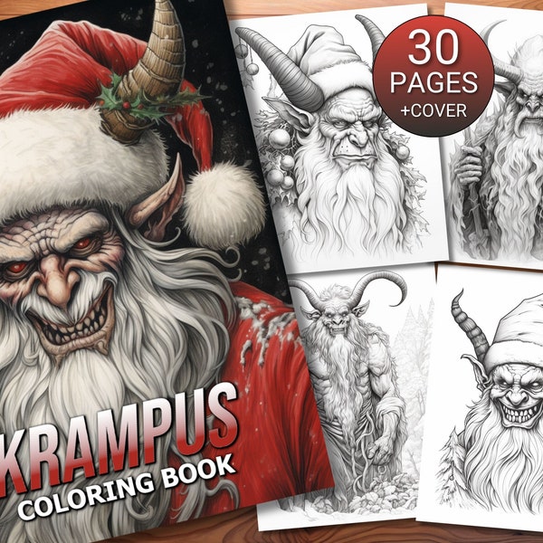 Printable Krampus Coloring Page - Etsy