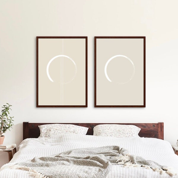 Zen Japanese Minimalist Enso Circle Digital Art Print (Single)