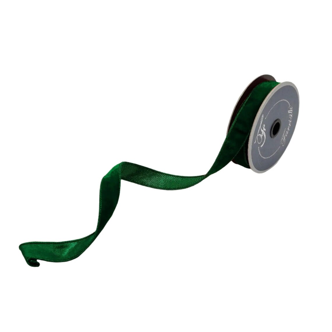 Emerald Velvet Wired Ribbon. - Etsy