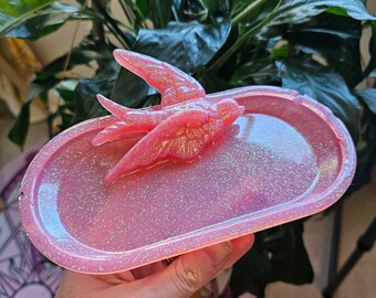 Pink Bird Ring Dish