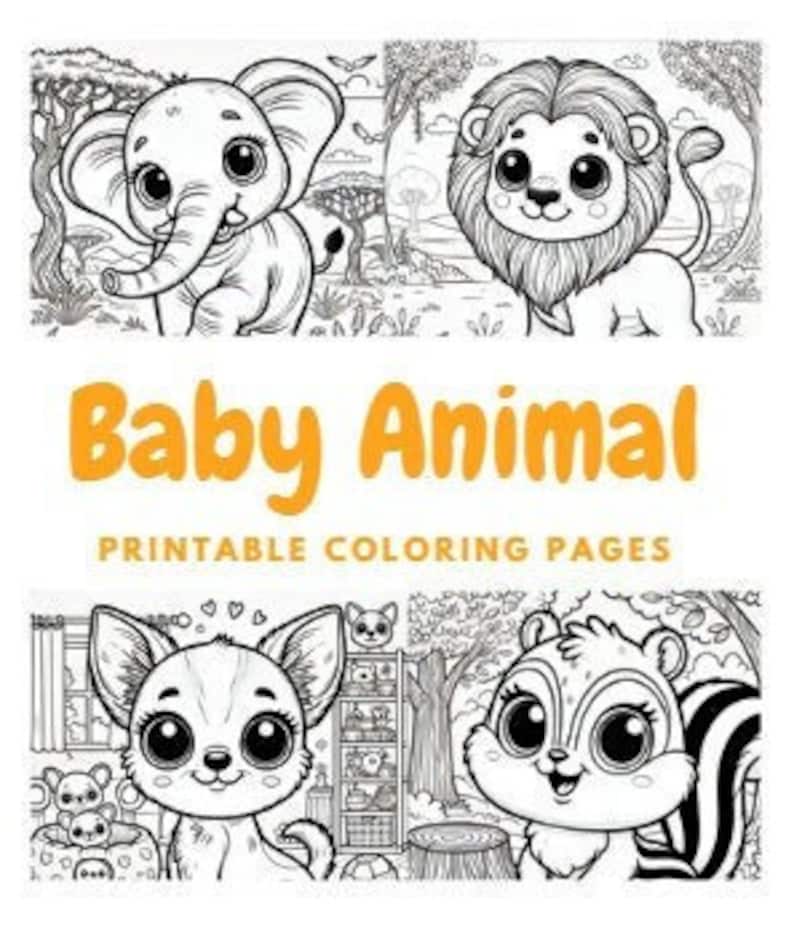 Cute Baby Animals Coloring Pages Templates, Coloring Pages for Kids ...