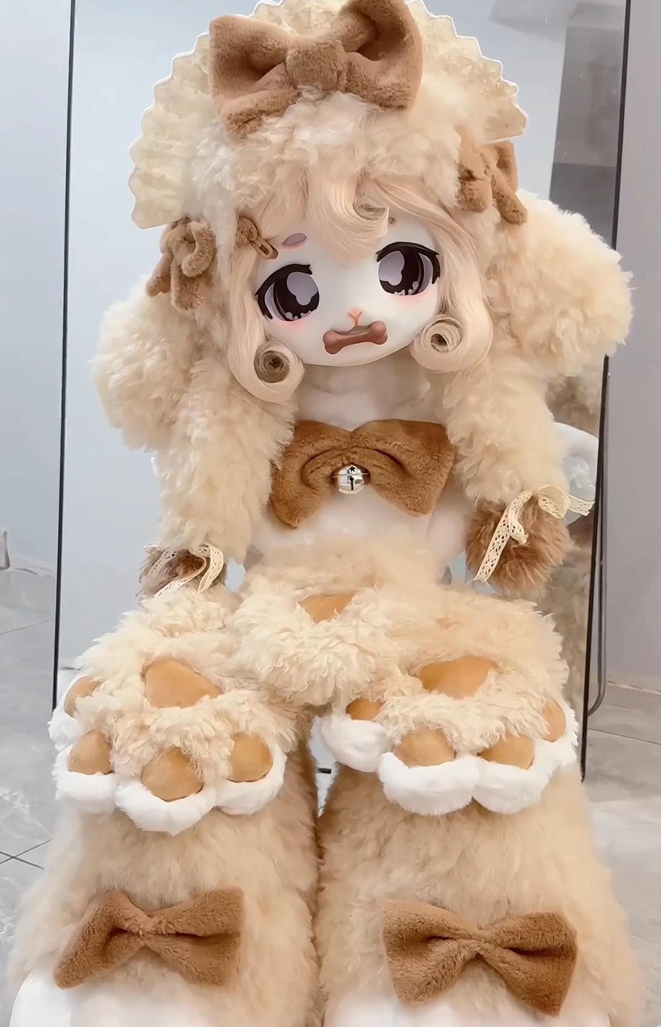 Custom-made Kig Fursuit FULL SET KIG kigurumis Fursuit Head+Paws+Feet+Tail (Free Shipping)