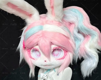 Candy Bunny Fursuit Head: Kigurumi KIG Cosplay