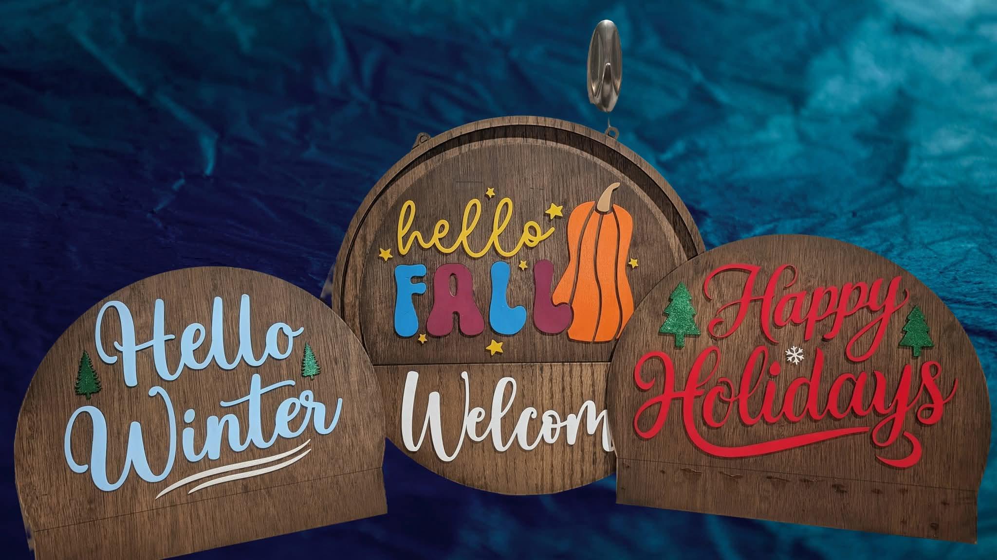 Interchangeable Welcome Sign Insert Hello Fall - Etsy