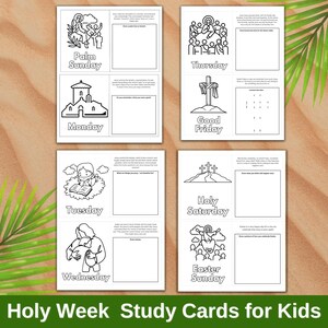 Karwoche Lernkarten zum Ausdrucken - Digitaler Download für Kinder, Vorschule, Grundschule, Sonntagsschule, Schule zu Hause