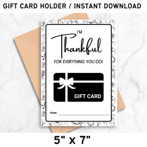 Bedankkaarthouder downloaden | Cadeaumand bedankt, bedankt cadeaukaarthouder I direct te downloaden
