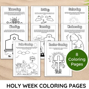 Holy Week Coloring Pages: Sunday School Activity (PDF)