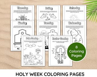 Holy Week Coloring Pages: Sunday School Activity (PDF)