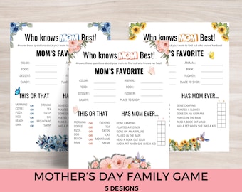 Mother's Day Game Bundle, Trivia, Mother's Day, Mother's Day Games, Mother's Day Trivia, Mother's Day  Brunch Games