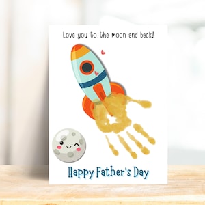 Cadeau de fête des pères de son fils, cadeau de fête des pères de sa fille, art de l'empreinte de main, artisanat d'empreinte de main, artisanat souvenir d'empreinte de main pour tout-petit