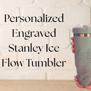 Personalized Stanley Tumbler, 30 oz IceFlow Flip Straw,  Engraving, Gift, Bridal Gift, Birthday Gift, Teacher Gift, Coworker Gift, Tumbler