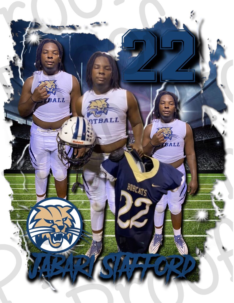 Game Day Friday Night Lights football Stadium Sports Poster