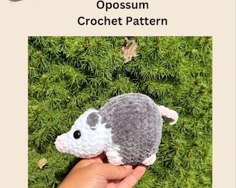 Charlie the Chunky Opossum Crochet Pattern: No-Sew Amigurumi (PDF Pattern)