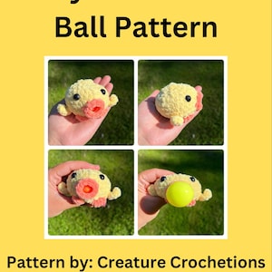 Virkat mönster för stressbollen Crazy Chick (PDF-mönster)