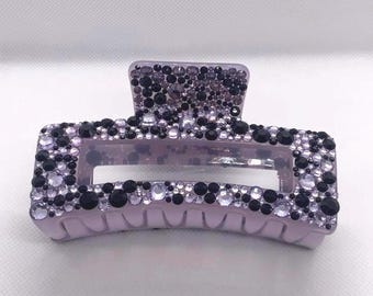 Brown Rhinestones - Large Claw Clip - Fall Style, Clip for  display picture 1