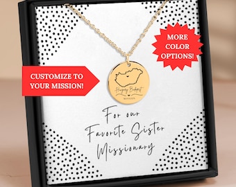 Custom Sister Mission Pendant Necklace, Girl Missionary Jewelry, LDS Church Gift, Personalized Present, Called To Serve Christian Gift
