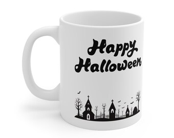 Feliz Halloween regalo taza linda decoración de Halloween divertido Halloween taza de café regalo enfermera regalo mujeres regalo amigo regalo maestro regalo fiesta de Halloween