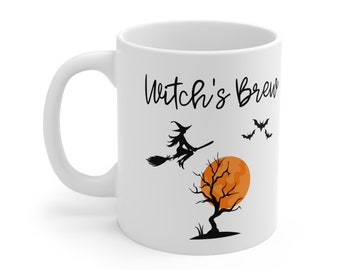 Taza de regalo de Halloween linda decoración de Halloween divertida bruja Halloween taza de café regalo para enfermera regalo mujeres regalo amigo regalo maestro fiesta de Halloween