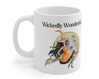 Taza de regalo de Halloween linda bruja Halloween decoración divertida taza de café de Halloween regalo para enfermera regalo mujeres regalo amigo regalo maestro fiesta de Halloween