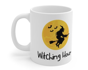 Taza de regalo de Halloween linda bruja Halloween decoración divertida taza de café de Halloween regalo para enfermera regalo mujeres regalo amigo regalo maestro fiesta de Halloween