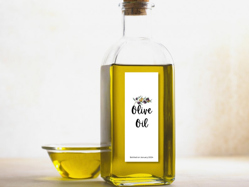 20 Editable Oil and Vinegar Label Templates, Oilvinegar Label, Modern
