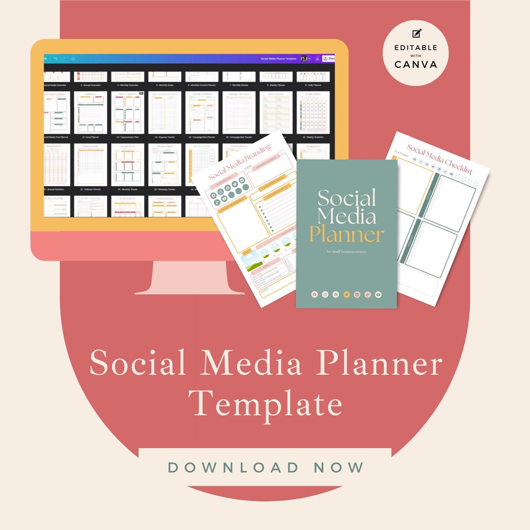 Social Media Planner Template Bundle Canva Editable Content Marketing Social Media Planner Template Bundle Canva Editable Content Marketing