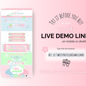 Pastel Link in Bio Website Template | Editable Canva Design for Social ...
