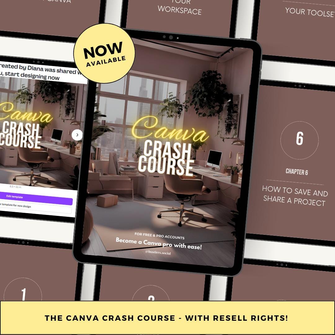 Canva Crash Course With Resell Rights | Start Your Digital Product ...