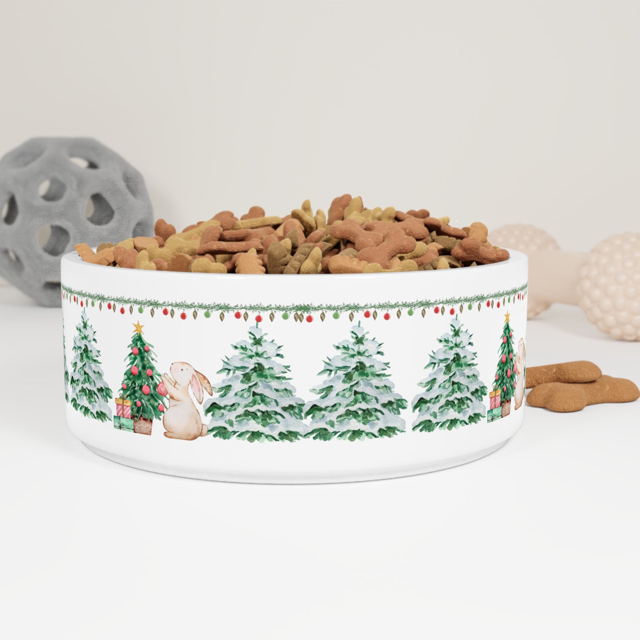 Christmas Dog Bowl Etsy