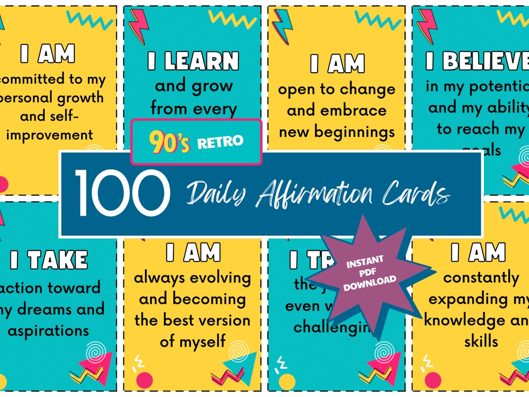 Daily Affirmations for Teens, Think Positive, Affirmation Cards ...