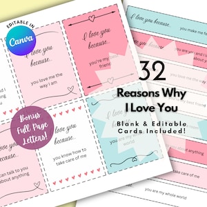 Reasons Why I Love You, Love Notes For Him, I Love You Because, Lunch Love Notes, Valentine&#39;s Day