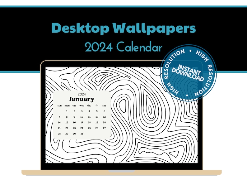 Desktop Background Calendar, January 2024, 2024 Wallpaper, Mac Calendar ...