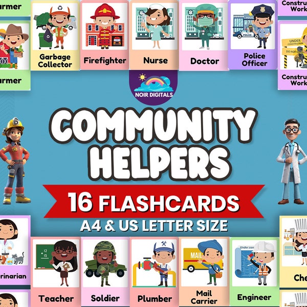 Community helpers Flashcards, 8 flashcard activity, Educational activity, Preschool worksheets, preschool curriculum, toddler activity.