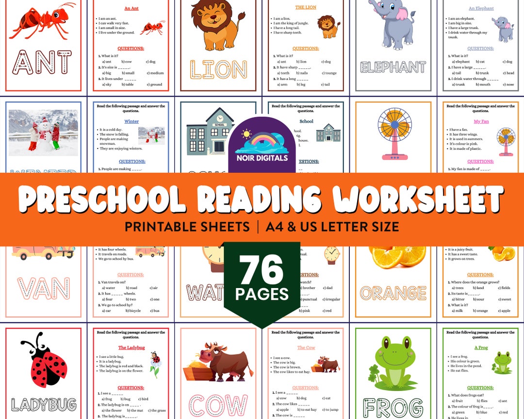 Reading Worksheets Preschool Worksheets Kindergarten Reading Worksheets