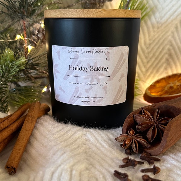 Christmas Candle, Apple and Spice Christmas/Winter Soy Wax Candle