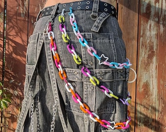 Pride Belt Chains - LGBTQIA Themed Chunky Accessory
