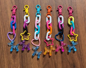 Pride Bag Charms - LGBTQIA Themed Chunky Keychains