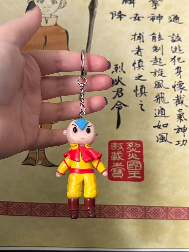 ATLA Aang Handmade Chibi Keychain - Etsy