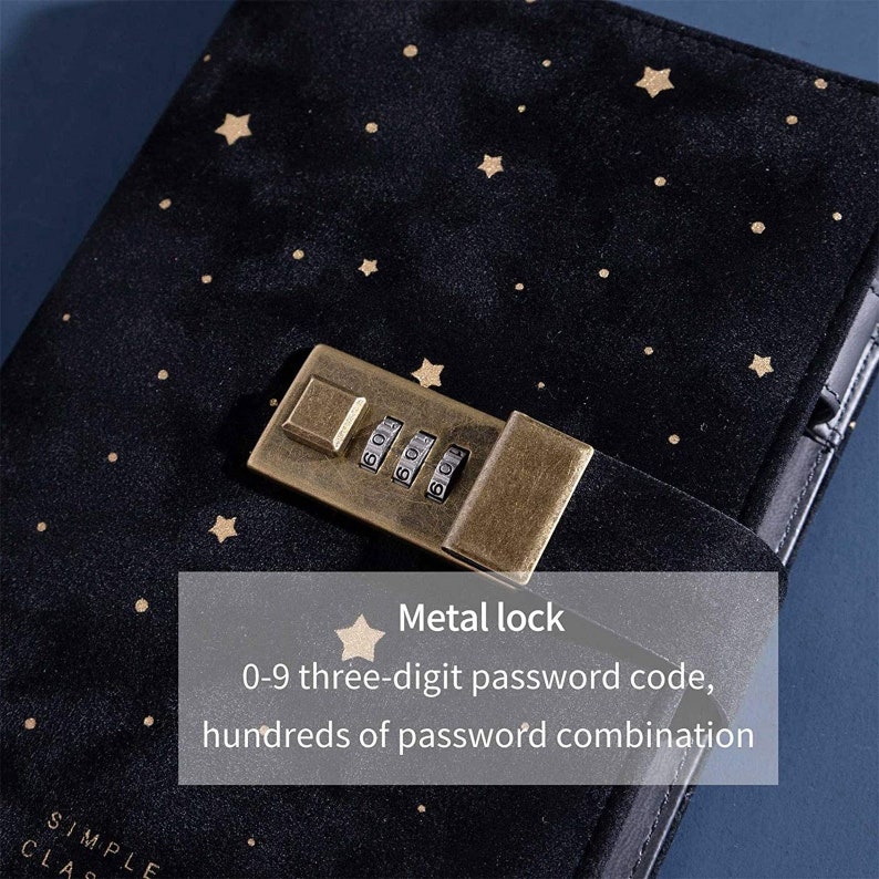 Lock Journal Secret Refillable Diary,corduroycovered Locking Journal